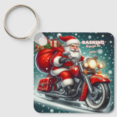 Porte-clés Père Noël en moto (Recto)