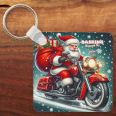 Porte-clés Père Noël en moto (Recto)