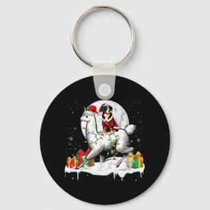 Porte-clés Père Noël Entlebucher Mountain Riding Llama Christ