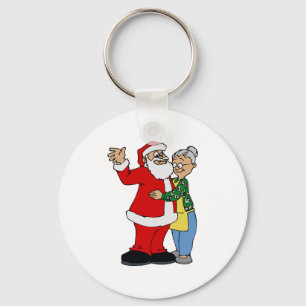 Porte-clés Père Noël et Mme Claus