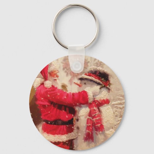 Porte-clés Père Noël et snowman (Recto)