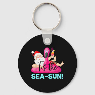Porte-clés Père Noël Flamant Flotte C'est La Mer-soleil Noël