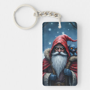 Porte-clés Père Noël Frostbite et son elfe de malice.