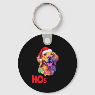 Porte-clés Père Noël Golden Retriever Chien Il y a des trous