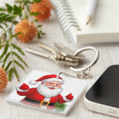 Porte-clés Père Noël joyeux (Devant Droit)