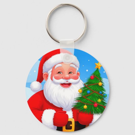 Porte-clés Père Noël joyeux (Recto)