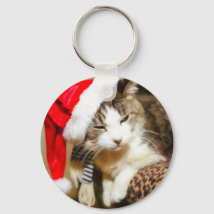 Porte-clés Père Noël Kitty Painterly