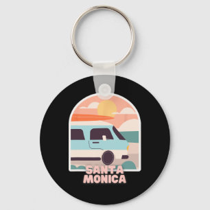Porte-clés Père Noël Monica Beach Retro Pastel Couleurs Solei