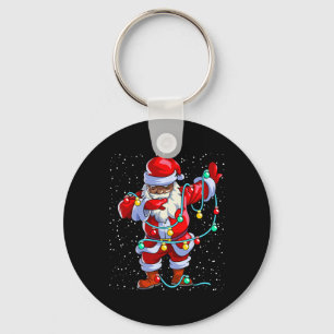Porte-clés Père Noël Noir Afro-Africain Afro-Américain