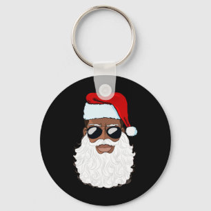 Porte-clés Père Noël Noir Xmas Santa Afro Afro-Américain