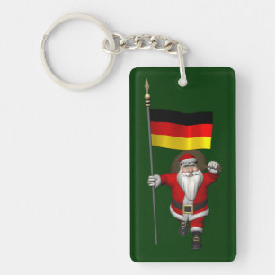 Porte-clés Père Noël Patriotique Avec L'Ensigne D'Allemagne