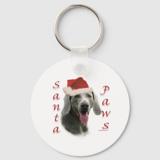 Porte-clés Père Noël Paws de Weimaraner (Recto)