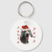 Porte-clés Père Noël Paws de Weimaraner (Verso)