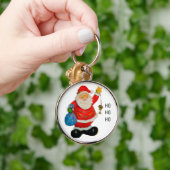 Porte-clés Père Noël Père Noël avec sac et étoile (Main)