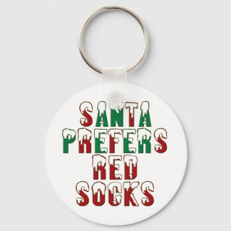 Porte-clés Père Noël préfère Red Socks drôle LOL Chri