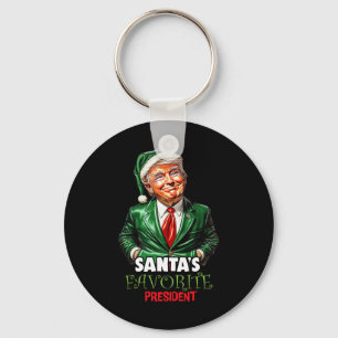 Porte-clés Père Noël Président favori Funny Trump Noël X