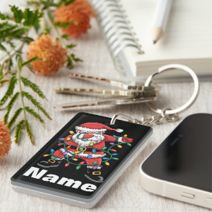Porte-clés Père Noël qui fait le dab Cadeau de Noël personnal