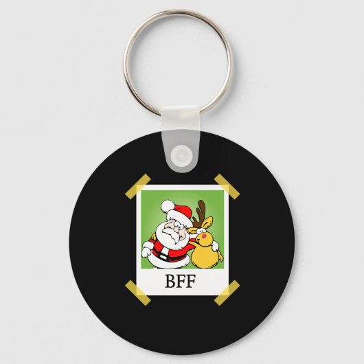 Porte-clés Père Noël & Reindeer BFF (Recto)