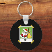Porte-clés Père Noël & Reindeer BFF (Recto)