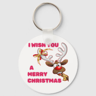 PORTE-CLÉS PÈRE NOËL REINDEER VOUS SOUHAITE UNE JOLIE NOËL