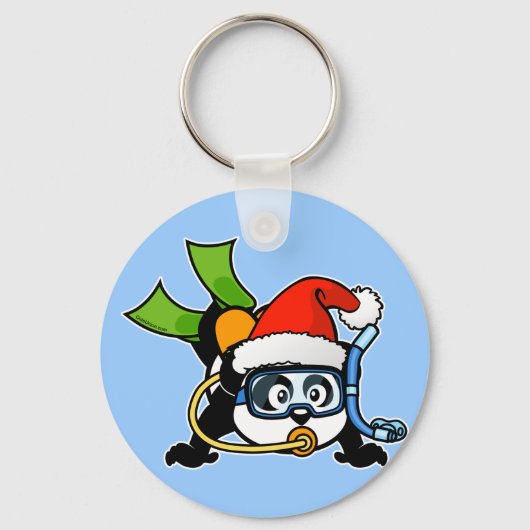 Porte-clés Père Noël Scuba Panda (Recto)