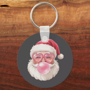Porte-clés Père Noël soufflant des bulles Noël drôle de Noël