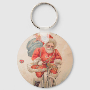 Porte-clés Père Noël sur Bicylce