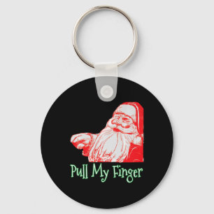 Porte-clés Père Noël Tirer Mon Doigt Drôle Noël Fart Humour P