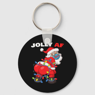 Porte-clés Père Noël twerkant dans un masque Gatland joyeux a