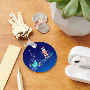 Porte-clés Père Noël : Une nuit qui réchauffe le coeur