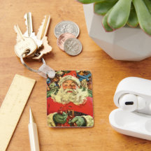 Père Noël vintage de Noël dans un traîneau avec de