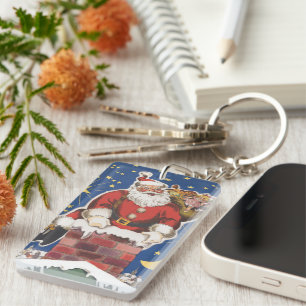 Porte-clés Père Noël vintage, La Nuit avant Noël