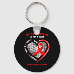 Porte-clés Père Soutien Mon Père Porte Une Maladie De Coeur R