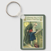 Porte-clés Père Time vous souhaite une bonne année (Recto)