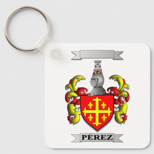Porte-clés Pérez Nom et Blason (Recto)