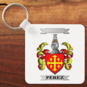 Porte-clés Pérez Nom et Blason (Recto)