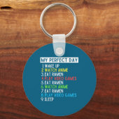 Porte-clés Perfect Day Anime Gaming Ramen Lover Funny Eat Sle (Recto)