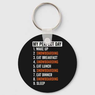 Porte-clés Perfect Day Shirt Snowboard Cadeaux Pour Hommes Fe