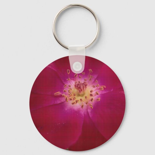 Porte-clés Perfection pétale : À damiers Rose Art Motif pétal (Recto)