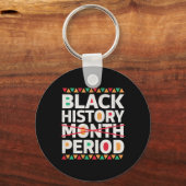 Porte-clés Période d'histoire noire Mois de l'histoire des No (Recto)