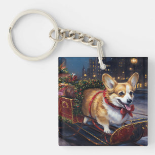 Porte-clés Période festive de Noël Corgi