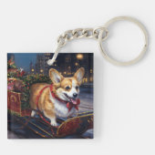 Porte-clés Période festive de Noël Corgi (Dos)