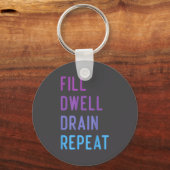 Porte-clés Peritoneal Dialysis Fill Dwell Drain Repeat Funny  (Recto)