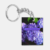 Porte-clés Périwinkel hydrangeas violet fleurs bleu meilleur (Devant gauche)