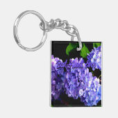 Porte-clés Périwinkel hydrangeas violet fleurs bleu pour Tant (Devant gauche)