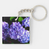 Porte-clés Périwinkle hydrangeas violet bleu fleurs Mariée (Dos)