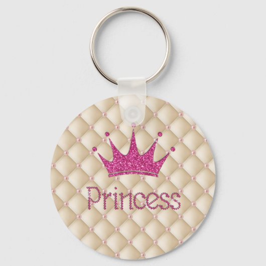 Porte-clés Perles Charming Chic, Tiara, Princesse, Glitterie (Recto)
