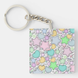 Porte-clés Perles de verre, bijoux