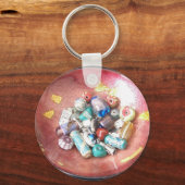 Porte-clés Perles en verre artisanales (Recto)
