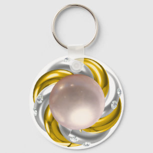 PORTE-CLÉS PERLES ET DIAMANTS